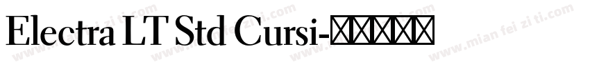 Electra LT Std Cursi字体转换